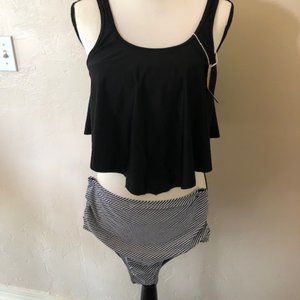 Women's black and white bikini